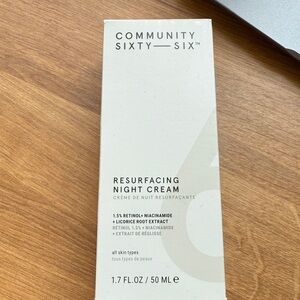 COMMUNITY SIXTY‎ SIX RESURFACING NIGHT CREAM 1.7OZ RETINOL NIACINAMIDE